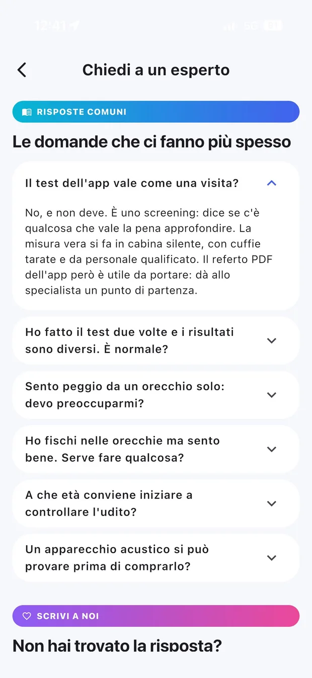 Parla con un esperto